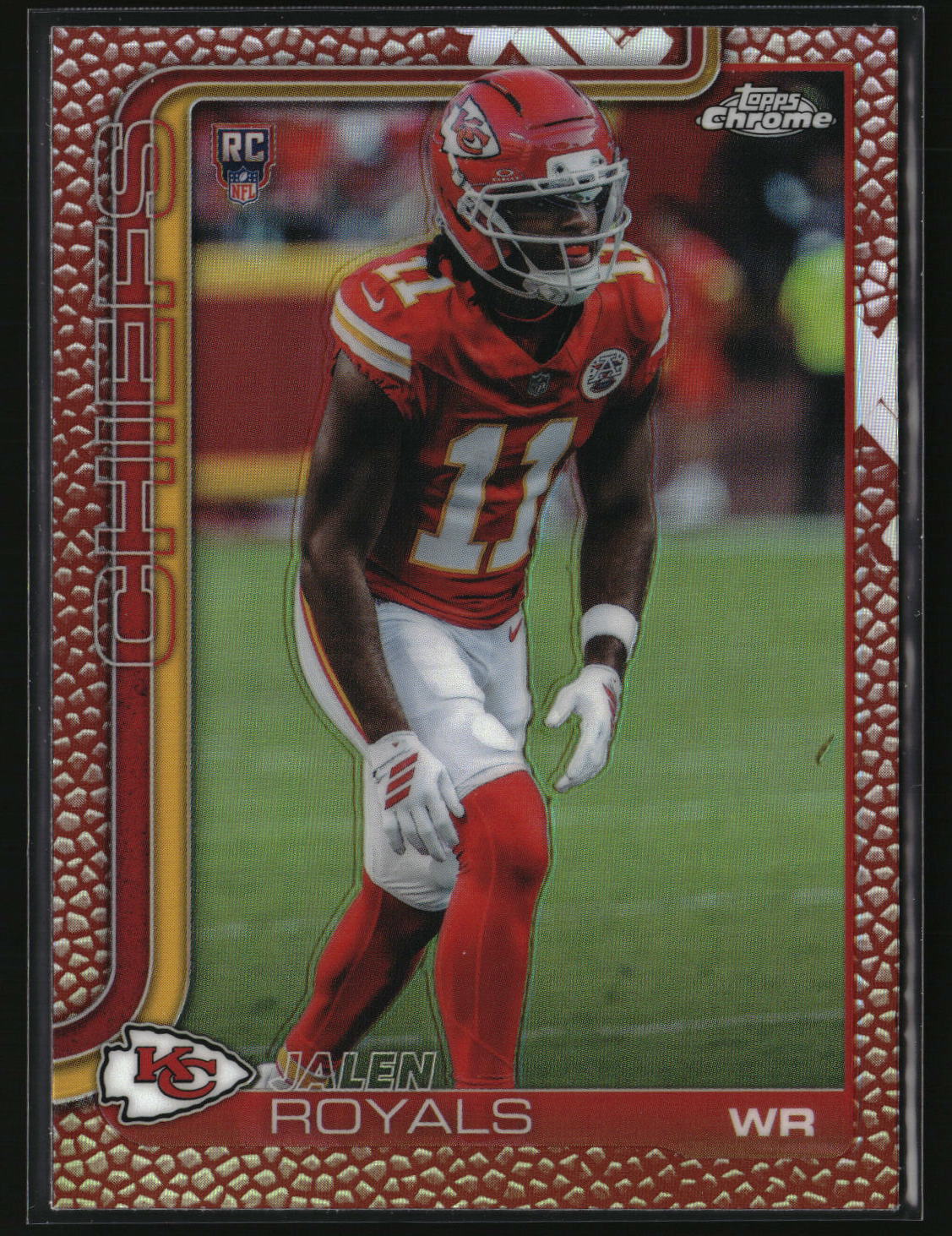 Jalen Royals 2025 Topps Chrome Football Leather Refractor #337