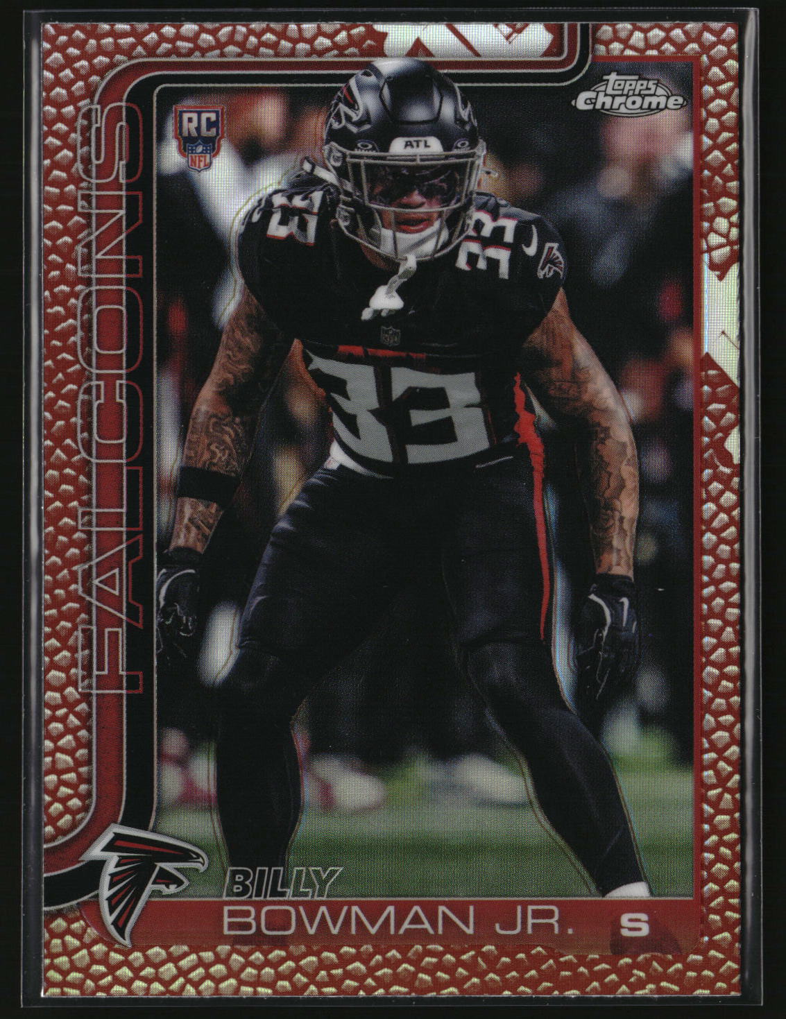 Billy Bowman Jr. 2025 Topps Chrome Football Leather Refractor #344