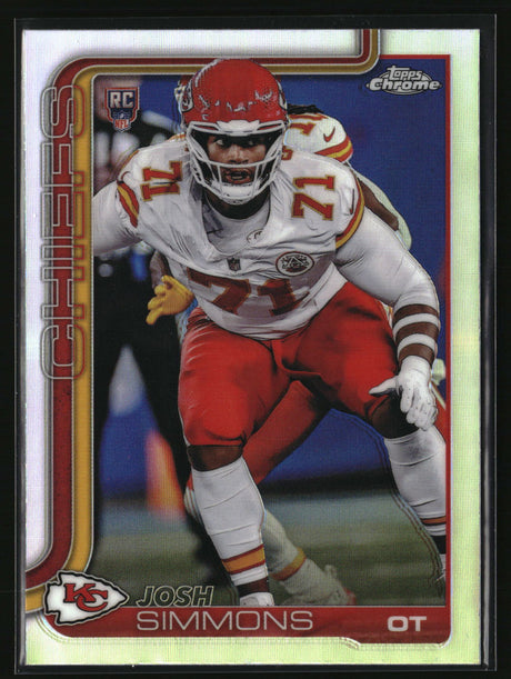 Josh Simmons 2025 Topps Chrome Refractor #304
