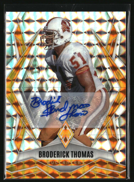 Broderick Thomas 2025 Panini Phoenix Base Autographs Pyramids Prizm #20 #/99