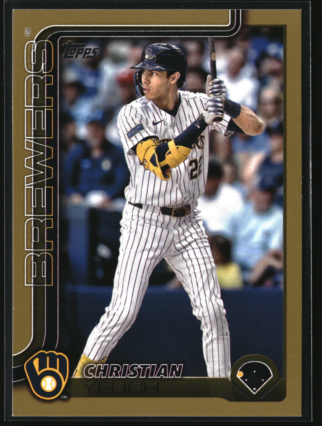 Christian Yelich 2025 Topps Gold #49 #/2025