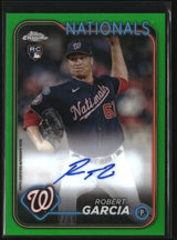 Robert Garcia 2024 Topps Chrome Rookie Autographs Green Refractor #RA-RGA #/99