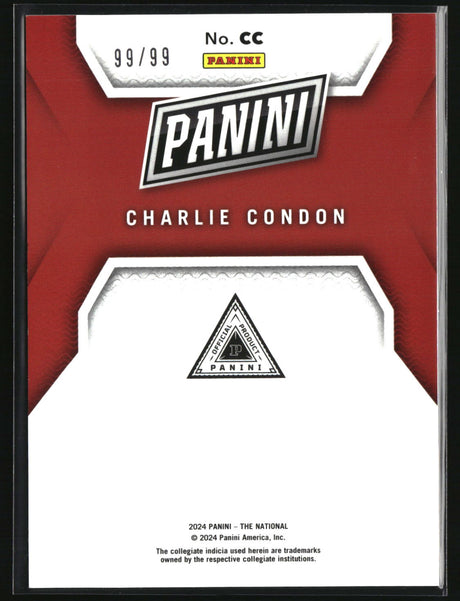 Charlie Condon 2024 Panini National Sports Collectors Convention #CC #/99