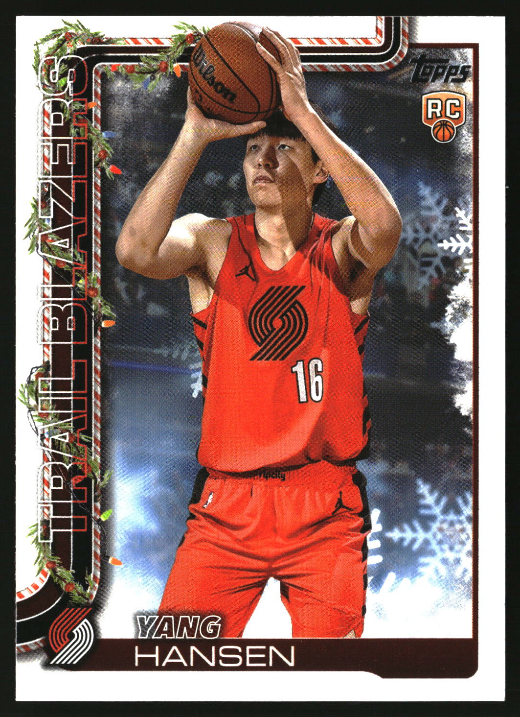 Yang Hansen 2025-26 Topps Holiday #H176