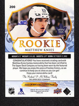 Matthew Knies 2023-24 Upper Deck Artifacts Horizontal Material Gold #200 #/399