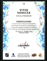 Vitek Vanecek 2021-22 Upper Deck Ice Autographs White Snowflake #79