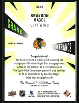 Brandon Hagel 2020-21 Upper Deck Allure Grand Entrance Green Autographs #GE-10