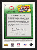Bob Feller 2005 Upper Deck Baseball Heroes Memorabilia Emerald #1 #/99