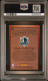 Dirk Nowitzki 2023-24 Hoops Premium Stock Trophy Case Premium #10 PSA 9