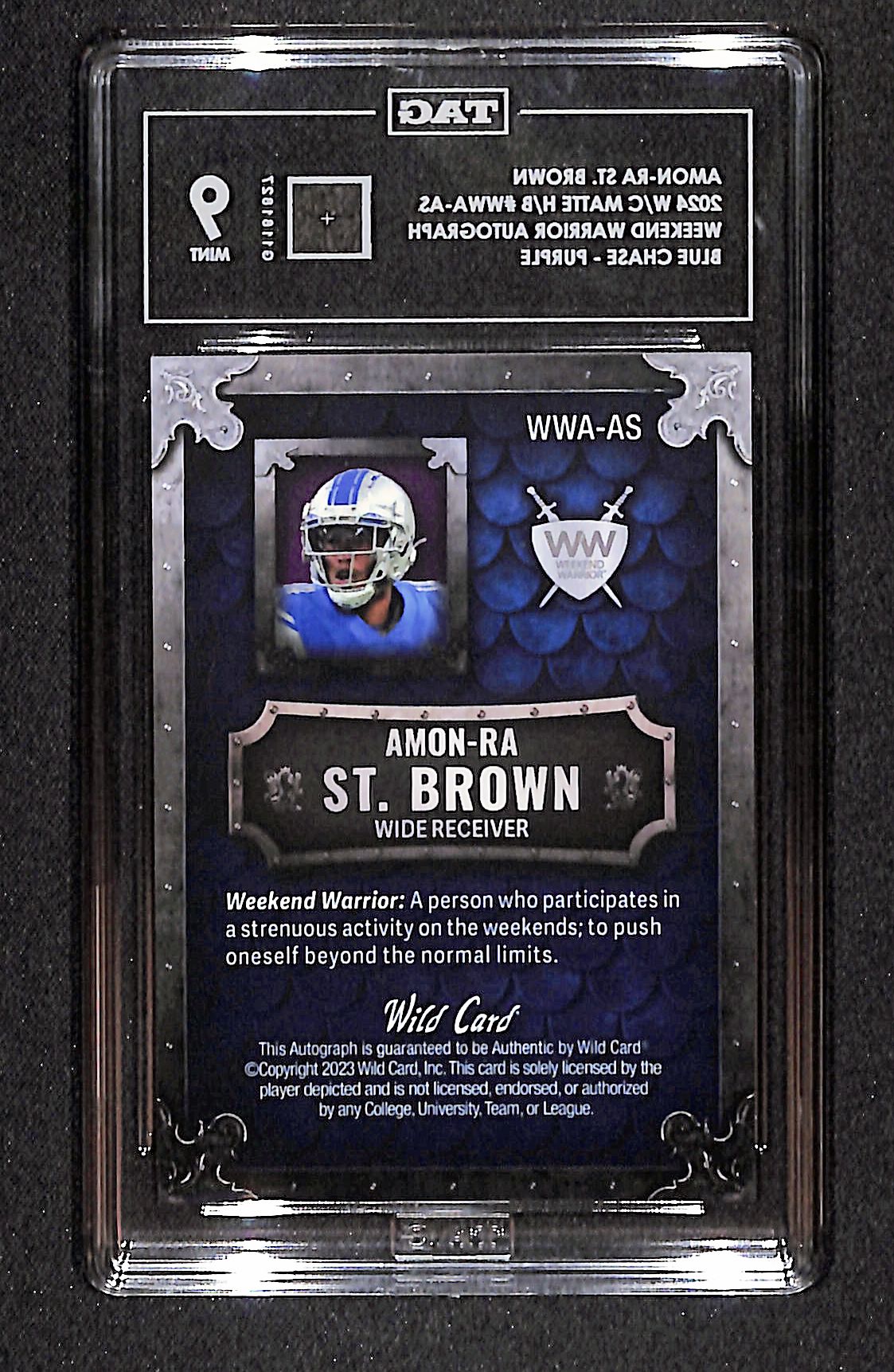 2024 Wild Card Matte Amon-Ra Weekend Warrior Blue/Purple #WWA-AS TAG 9 #/8