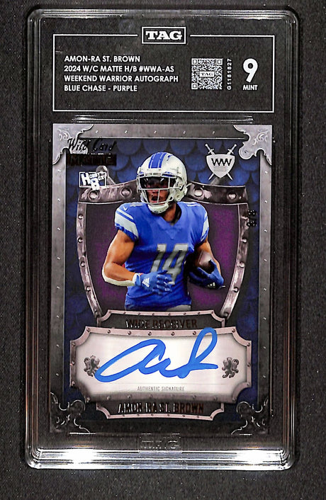 2024 Wild Card Matte Amon-Ra Weekend Warrior Blue/Purple #WWA-AS TAG 9 #/8