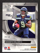 Kenneth Walker III 2022 Spectra Rookie Patch Autographs Neon Purple #214 #/30