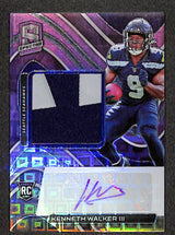 Kenneth Walker III 2022 Spectra Rookie Patch Autographs Neon Purple #214 #/30