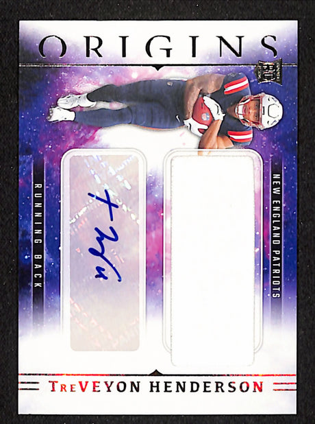 TreVeyon Henderson 2025 Panini Origins Rookie Jumbo Jersey Autographs #RJJ-THN