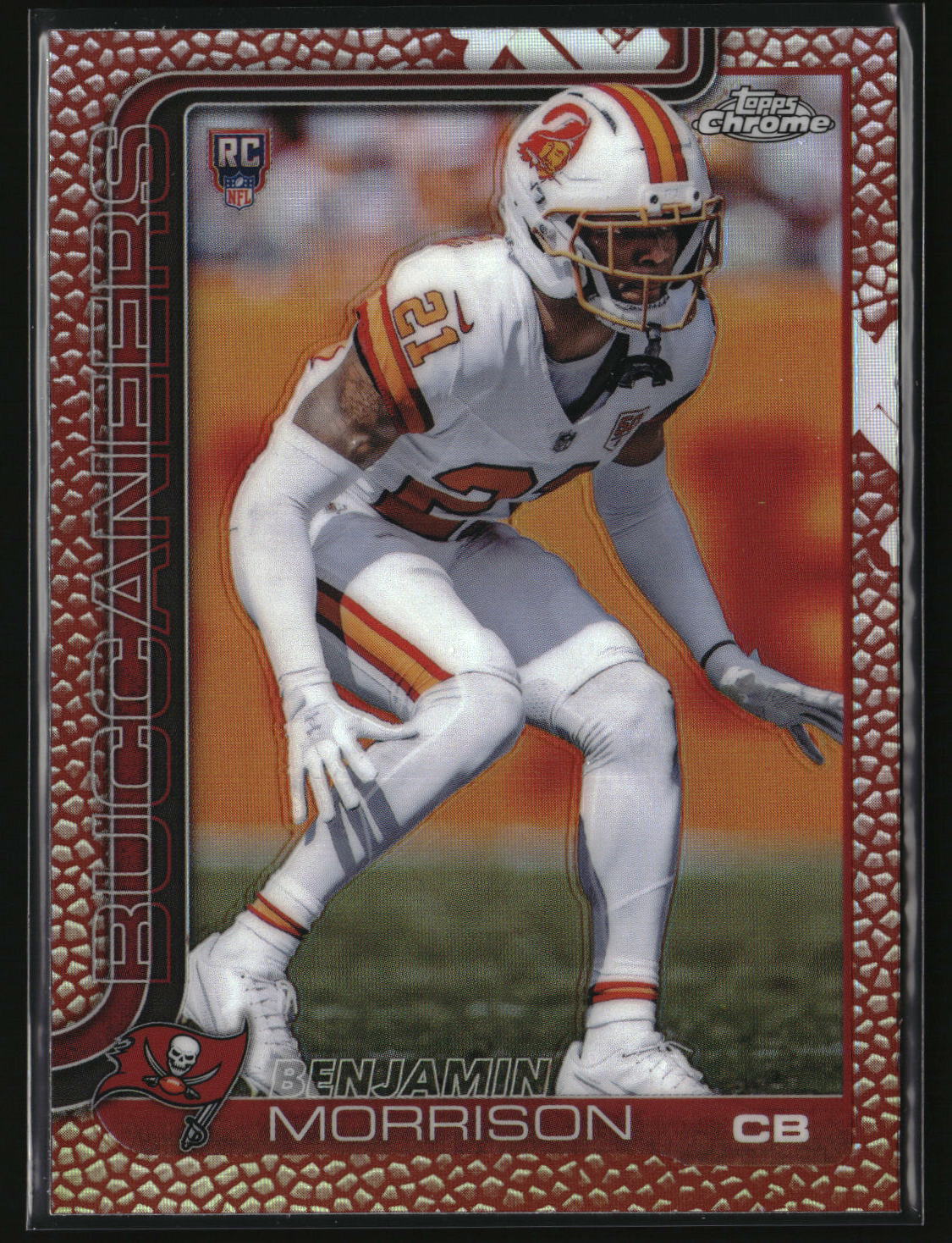Benjamin Morrison 2025 Topps Chrome Football Leather Refractor #355