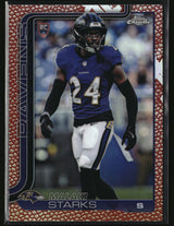 Malaki Starks 2025 Topps Chrome Football Leather Refractor #347