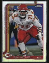 Josh Simmons 2025 Topps Chrome Refractor #304