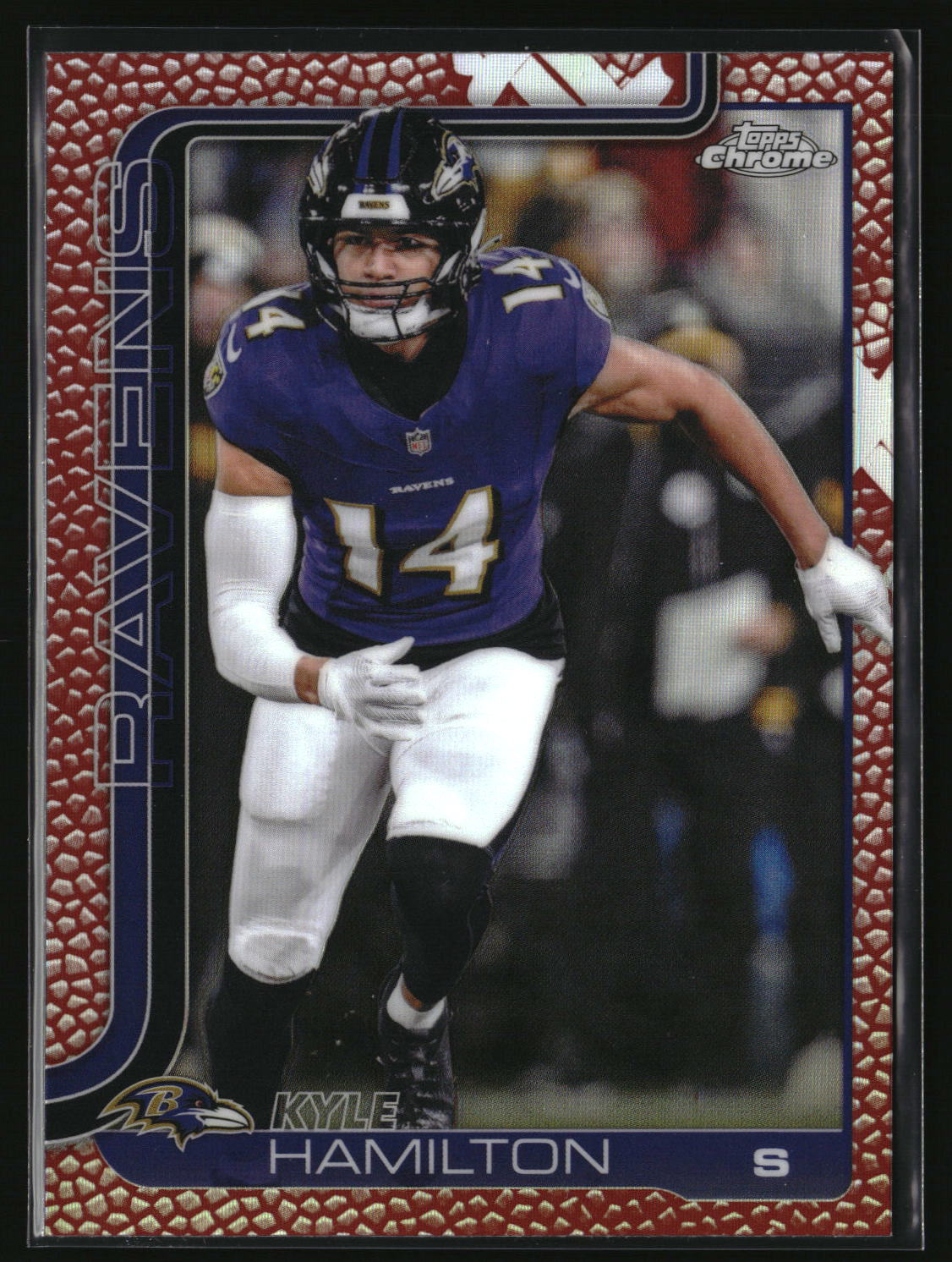 Kyle Hamilton 2025 Topps Chrome Football Leather Refractor #29