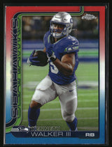 Kenneth Walker III 2025 Topps Chrome Red White and Blue Refractor #276