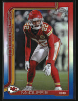 Trent McDuffie 2025 Topps Chrome Red White and Blue Refractor #154