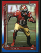 Brandon Aiyuk 2025 Topps Chrome Red White and Blue Refractor #266