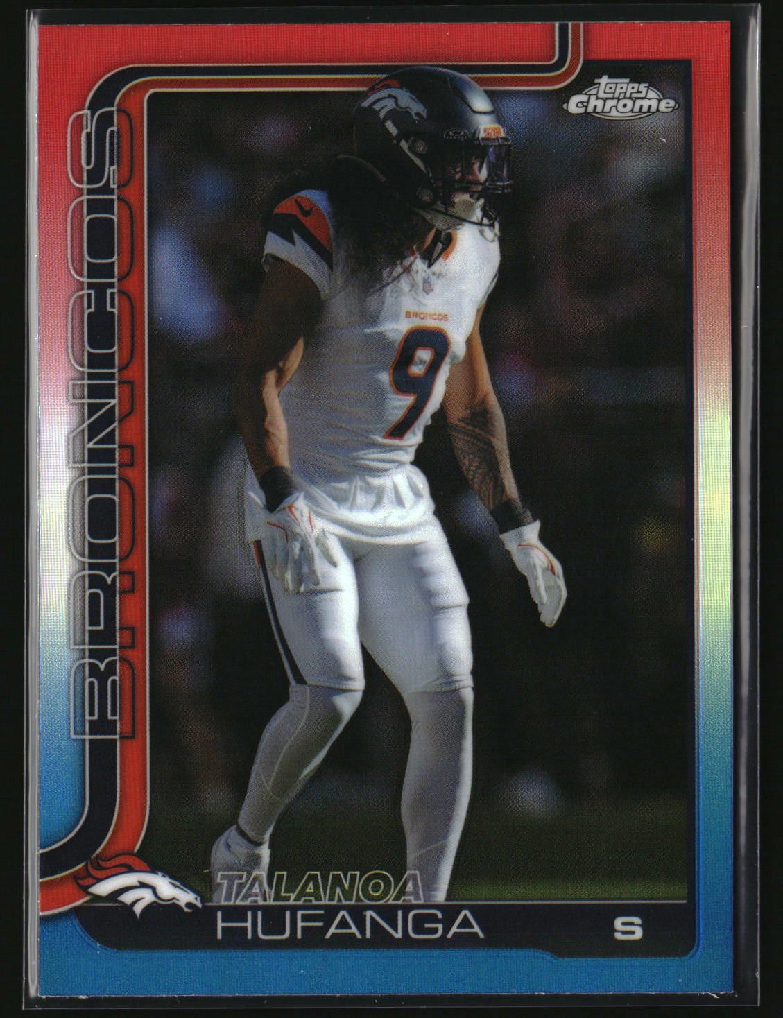 Talanoa Hufanga 2025 Topps Chrome Red White and Blue Refractor #94