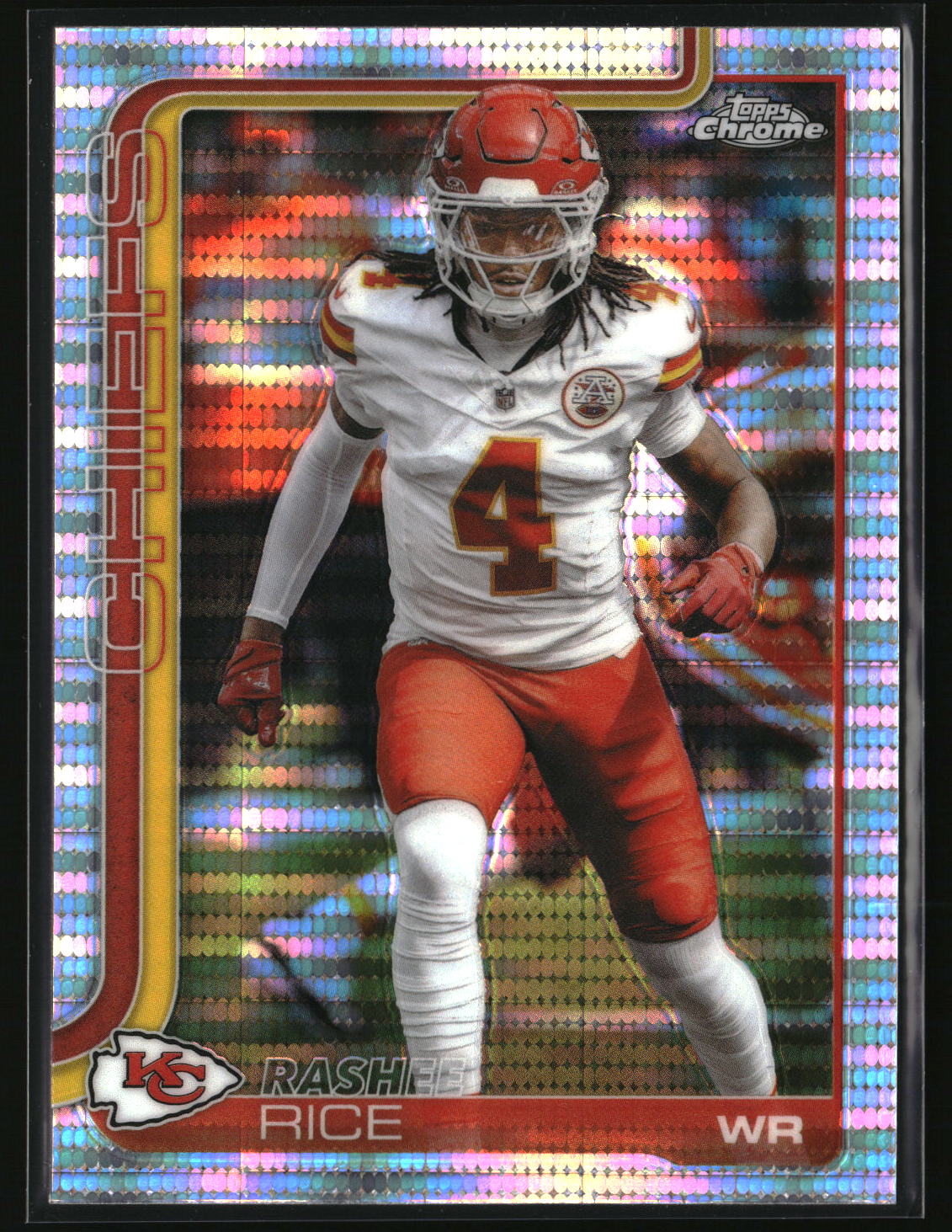 Rashee Rice 2025 Topps Chrome Pulsar Refractor #147
