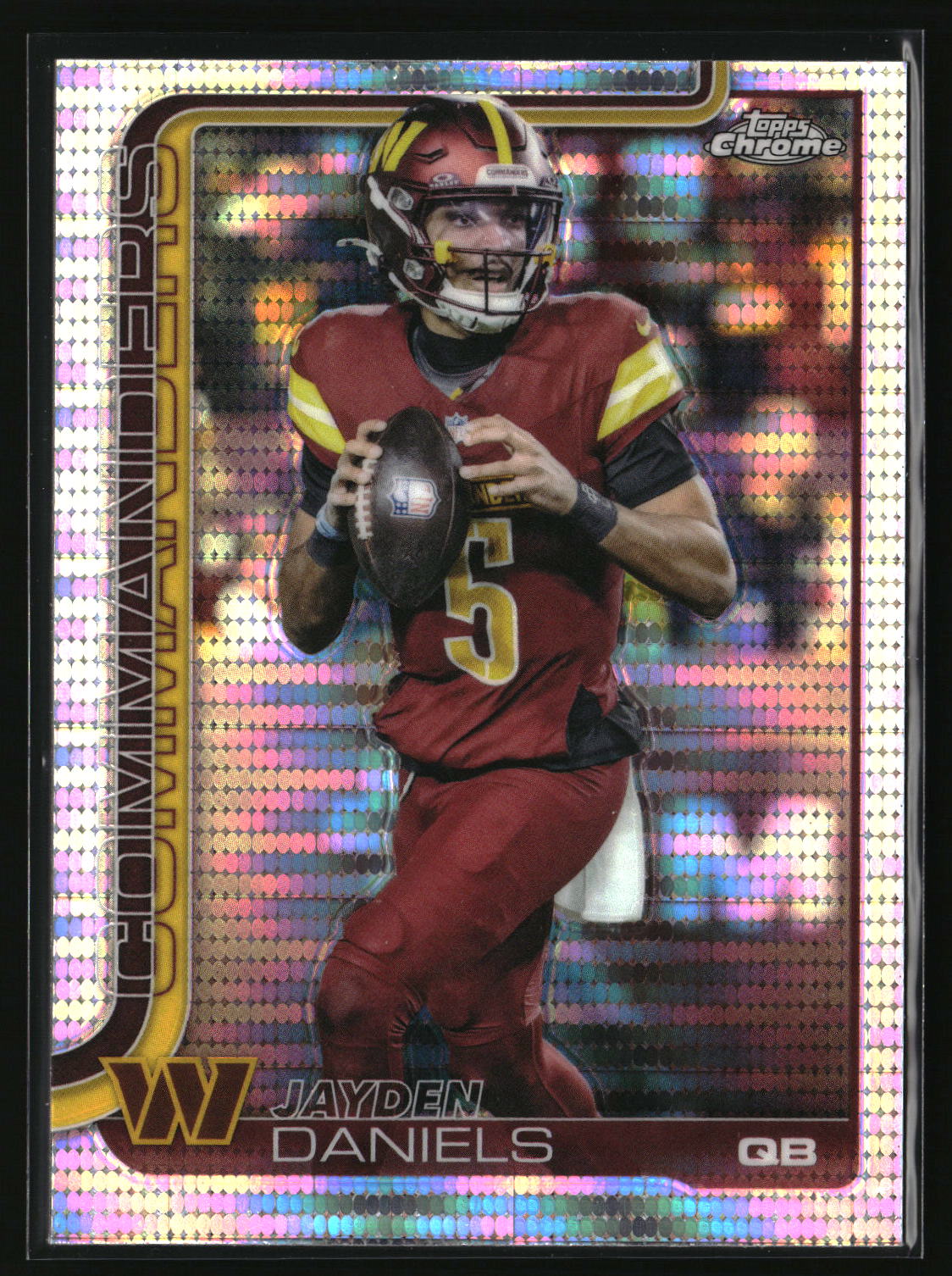 Jayden Daniels 2025 Topps Chrome Pulsar Refractor #295