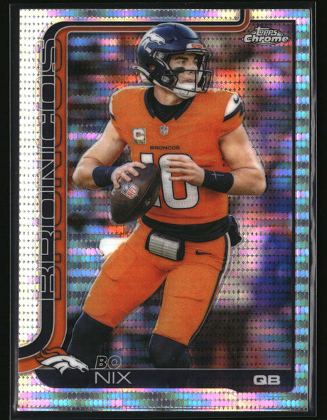 Bo Nix 2025 Topps Chrome Pulsar Refractor #88