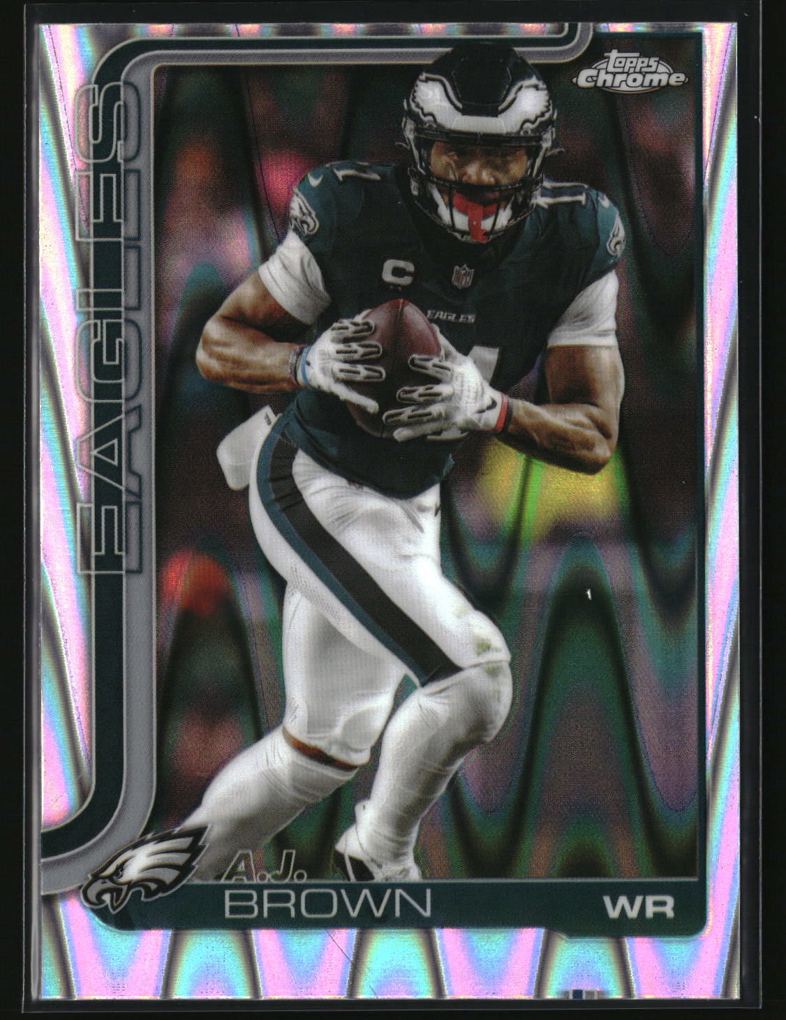 A.J. Brown 2025 Topps Chrome Ray Wave Refractor #243