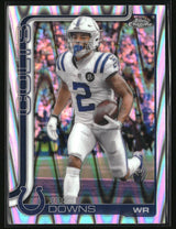 Josh Downs 2025 Topps Chrome Ray Wave Refractor #127