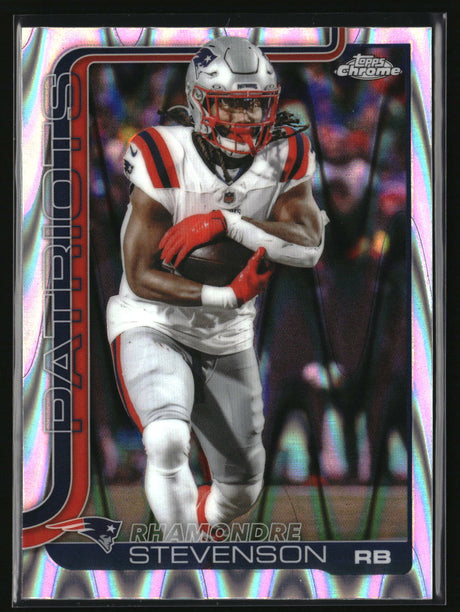 Rhamondre Stevenson 2025 Topps Chrome Ray Wave Refractor #210