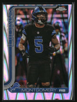 David Montgomery 2025 Topps Chrome Ray Wave Refractor #103