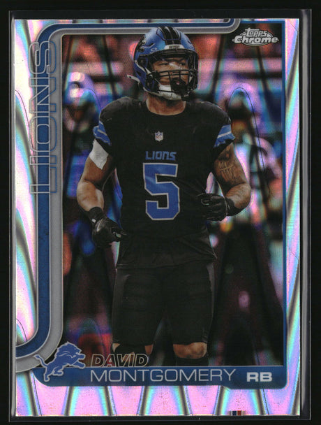 David Montgomery 2025 Topps Chrome Ray Wave Refractor #103