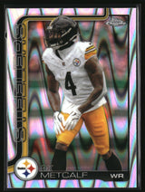 DK Metcalf 2025 Topps Chrome Ray Wave Refractor #254