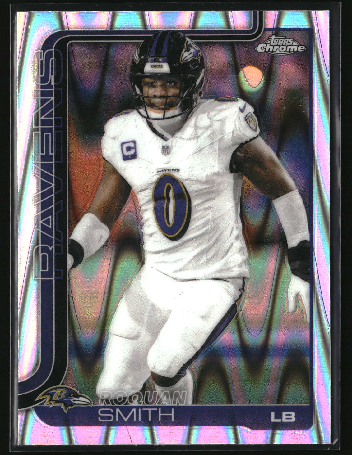 Roquan Smith 2025 Topps Chrome Ray Wave Refractor #27
