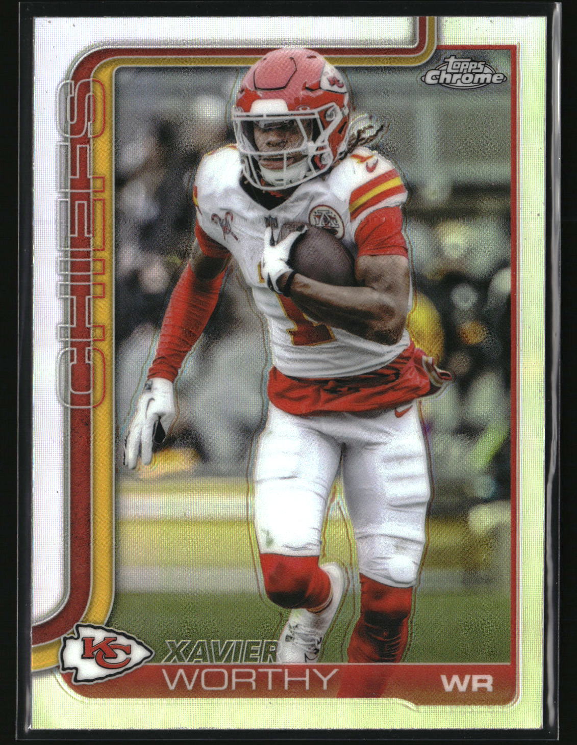 Xavier Worthy 2025 Topps Chrome - Topps Refractor #145