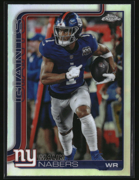 Malik Nabers 2025 Topps Chrome - Topps Refractor #225