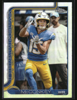 Ladd McConkey 2025 Topps Chrome - Topps Refractor #156