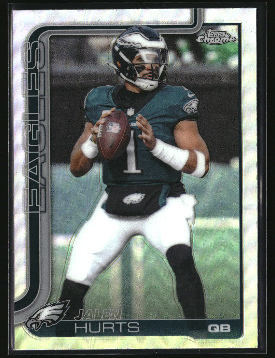 Jalen Hurts 2025 Topps Chrome - Topps Refractor #247