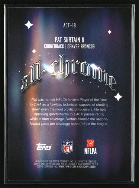 Patrick Surtain II 2025 Topps Chrome All Chrome Team #ACT-18