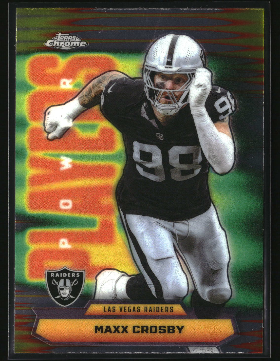 Maxx Crosby 2025 Topps Chrome Power Players #PP-37