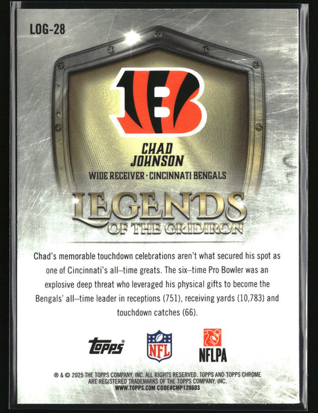 Chad Johnson 2025 Topps Chrome Legends of the Gridiron #LOG-28