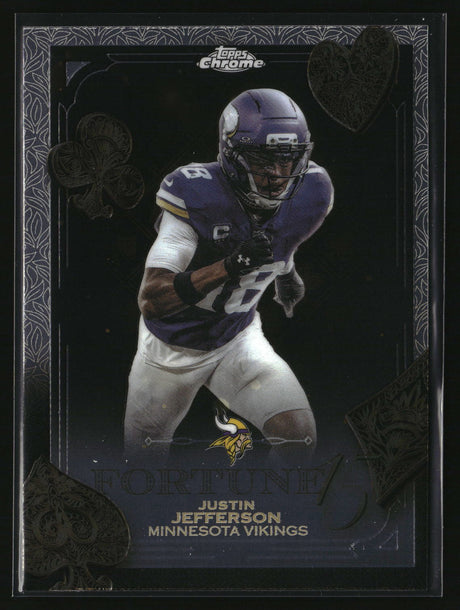 Justin Jefferson 2025 Topps Chrome Fortune 15 #F15-4