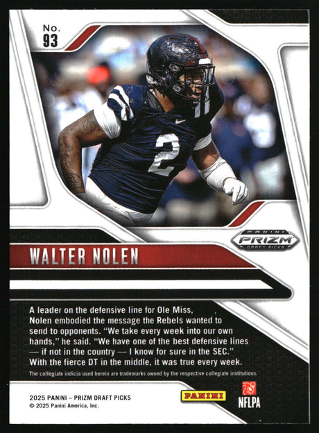 Walter Nolen 2025 Panini Prizm Draft Picks #93