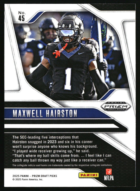 Maxwell Hairston 2025 Panini Prizm Draft Picks #45
