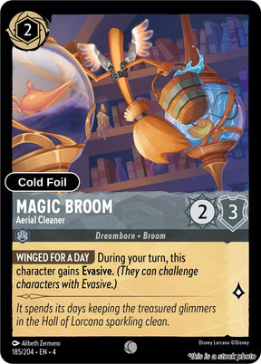 Magic Broom - Aerial Cleaner - 185/204 - [4 - Ursula's Return] - Cold Foil