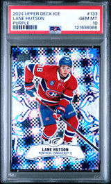 Lane Hutson 2024-25 Upper Deck Ice Purple #133 PSA 10