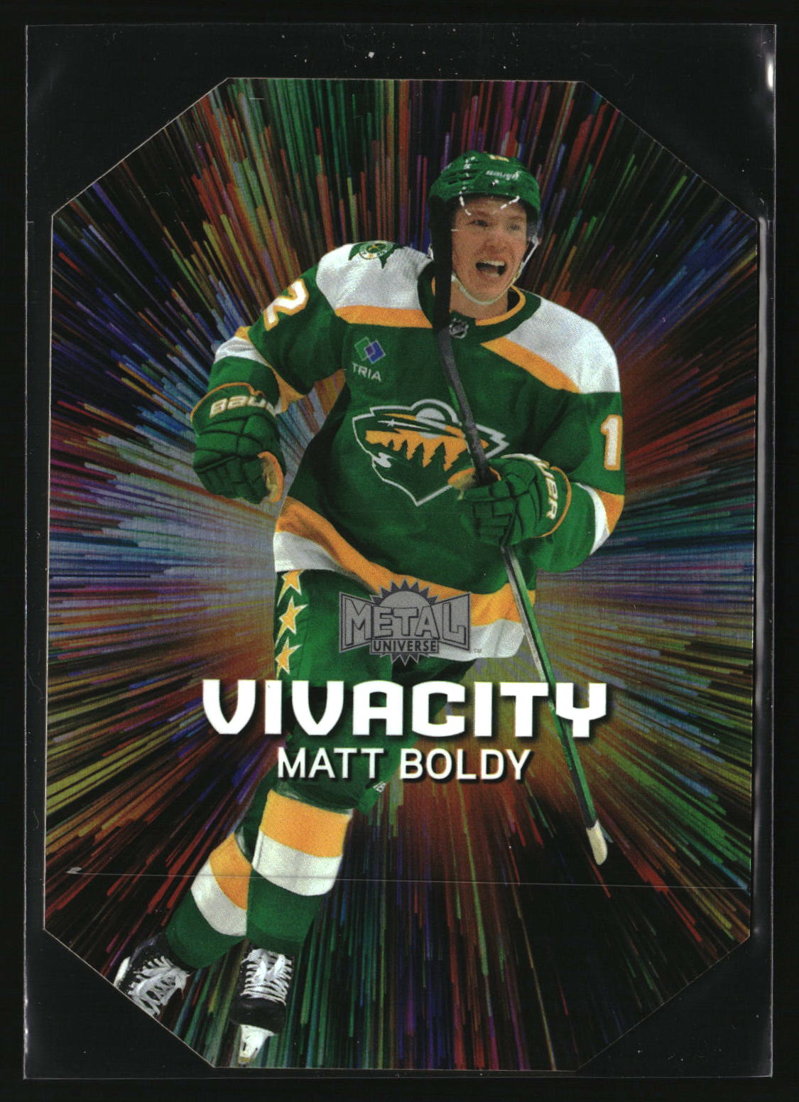 Matt Boldy 2023-24 SkyBox Metal Universe Vivacity #23 VC