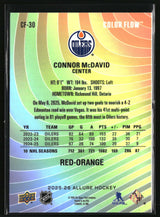 Connor McDavid 2025-26 Upper Deck Allure Color Flow Red-Orange #CF-30